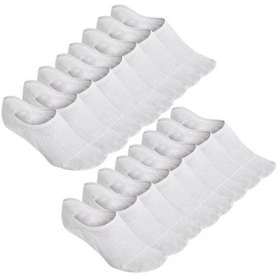 AMITOFO Plain Neutral Colors Cotton No-Show Socks for Women