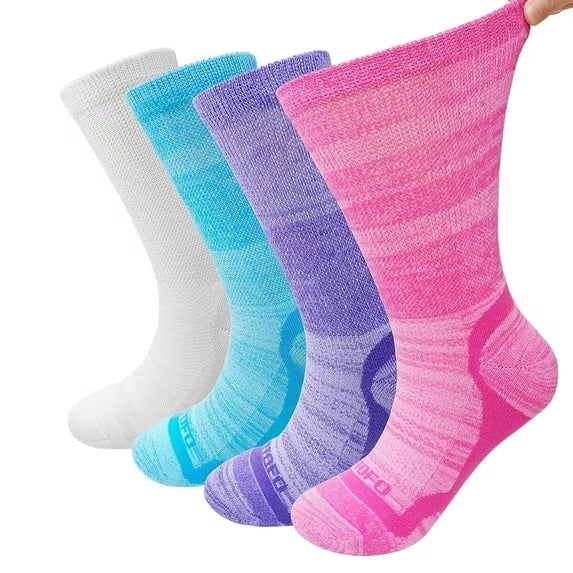 Diabetic Socks for Women, Extra Wide Diabetic Ankle Socks Cotton Non Binding Loose Top Neuropathy Socks, 4 Pairs
