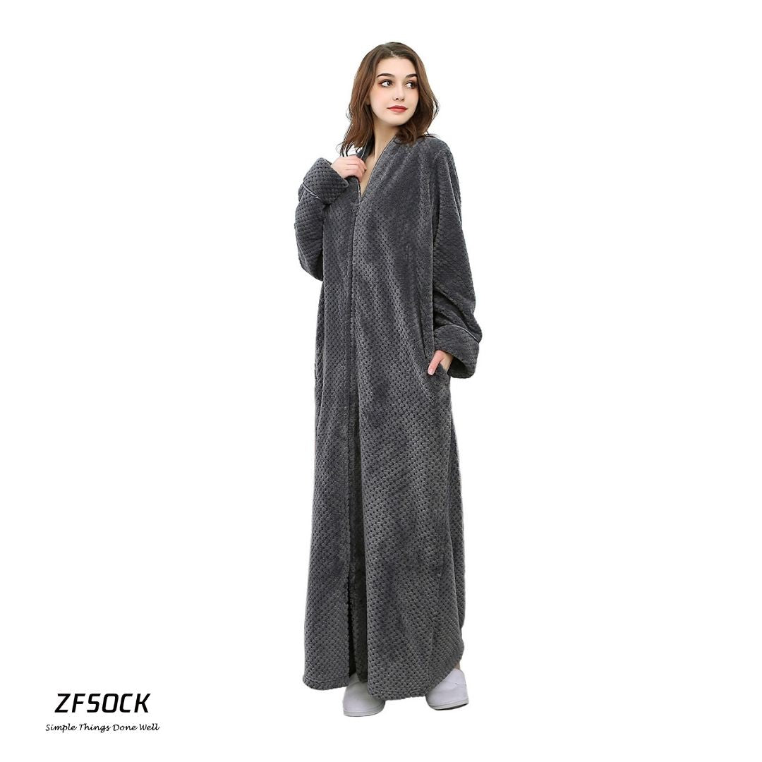 navy blue dress for baby girl ZFSOCK Zip Up Style Dressing Gown Bathrobe Unisex For Men and Women Ma