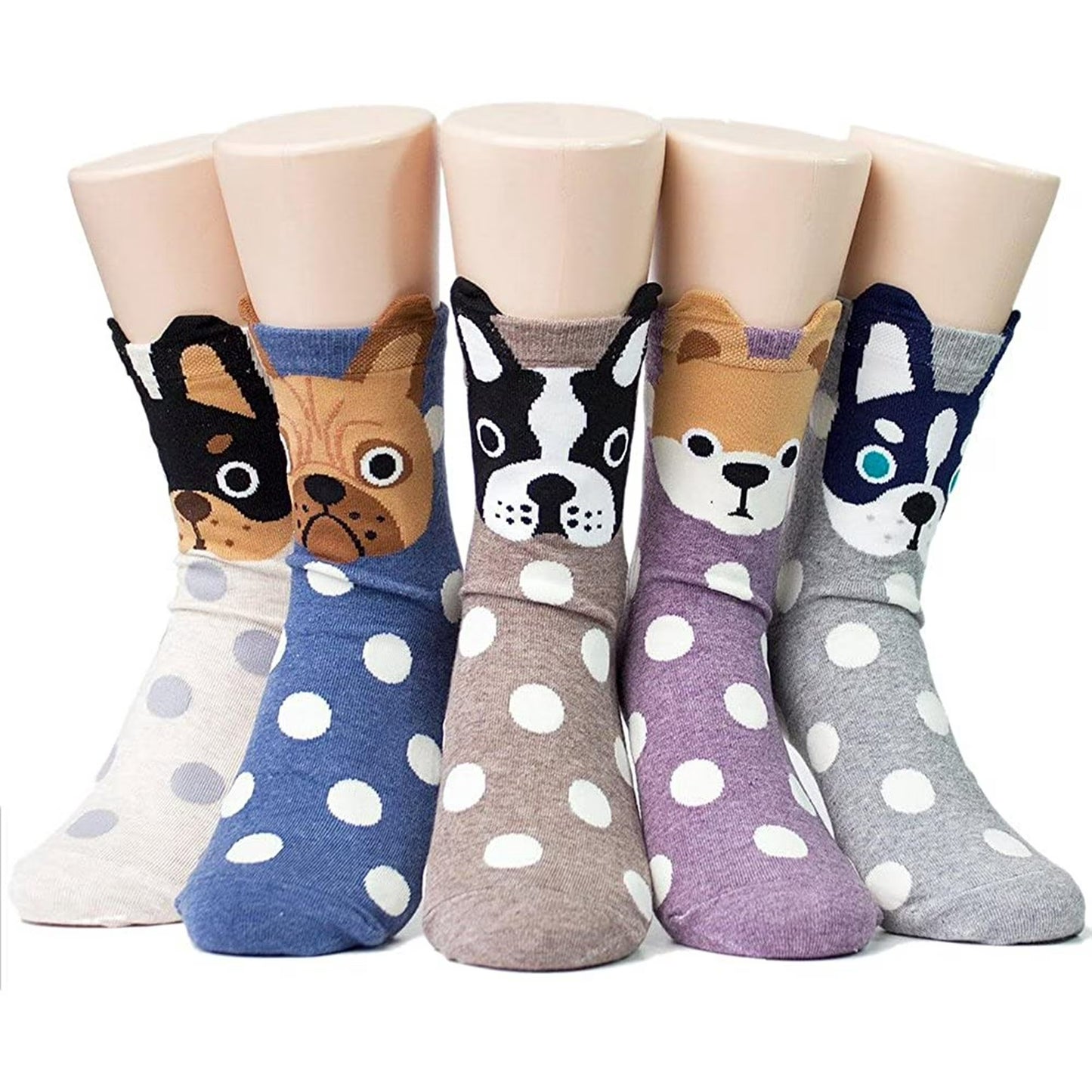 Womens Girls Funny Novelty Ankle Socks Cute Colorful Cartoon Animal Food Patterned Casual Quarter Socks Gift,5 Pairs