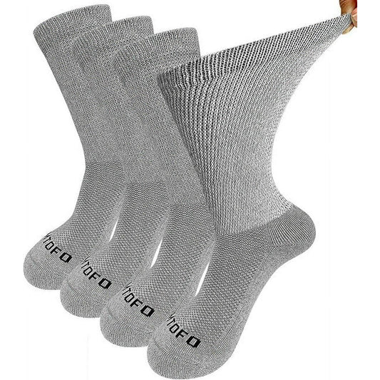 Diabetic Socks for Men Women, Extra Wide Diabetic Ankle Socks Cotton Non Binding Loose Top Neuropathy Socks
