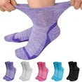 AMITOFO Bamboo Viscose Diabetic Socks for Women & Men, Wide Calf Socks with Non-Binding Loose Top,5 Pairs Diabetics Neuropathy Socks