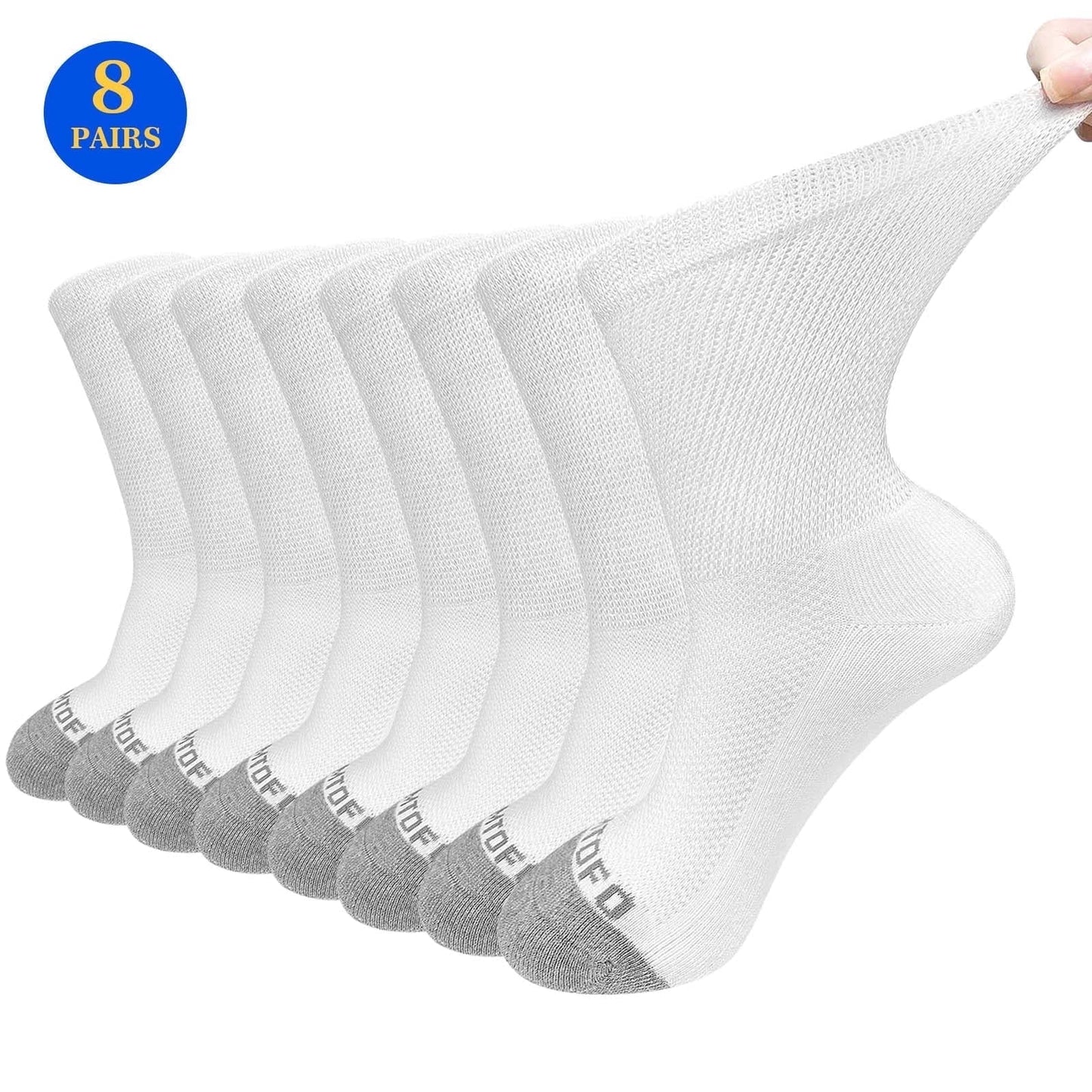 Diabetic Socks for Men Women, Extra Wide Diabetic Ankle Socks Cotton Non Binding Loose Top Neuropathy Socks