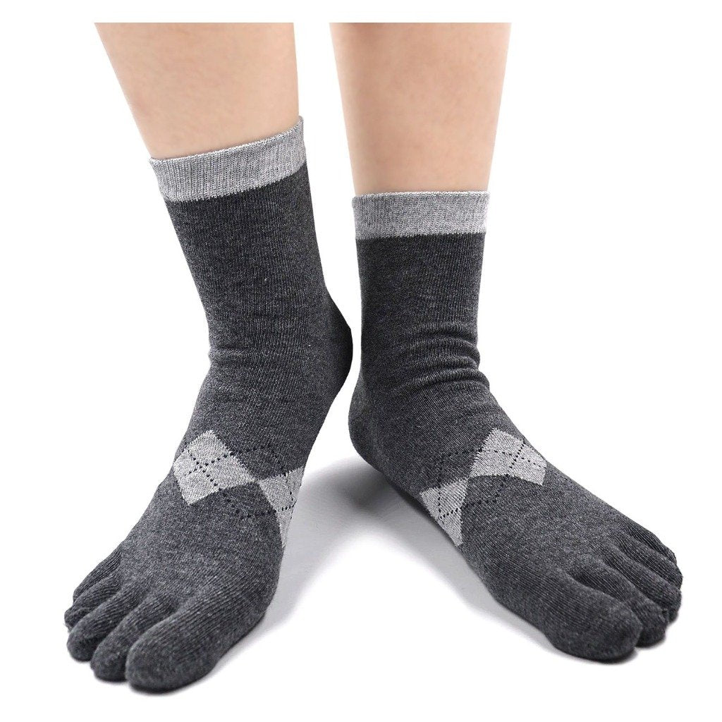 grey volleyball crew socks for men