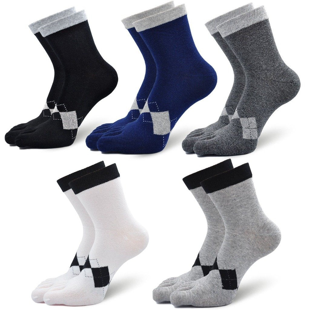 5 pairs athletic crew socks for men
